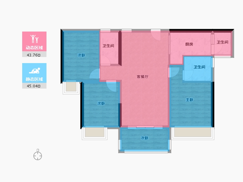 广东省-中山市-城光悦景-79.20-户型库-动静分区