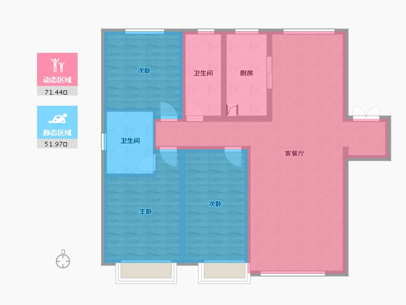 山西省-晋中市-北辰紫苑-120.00-户型库-动静分区