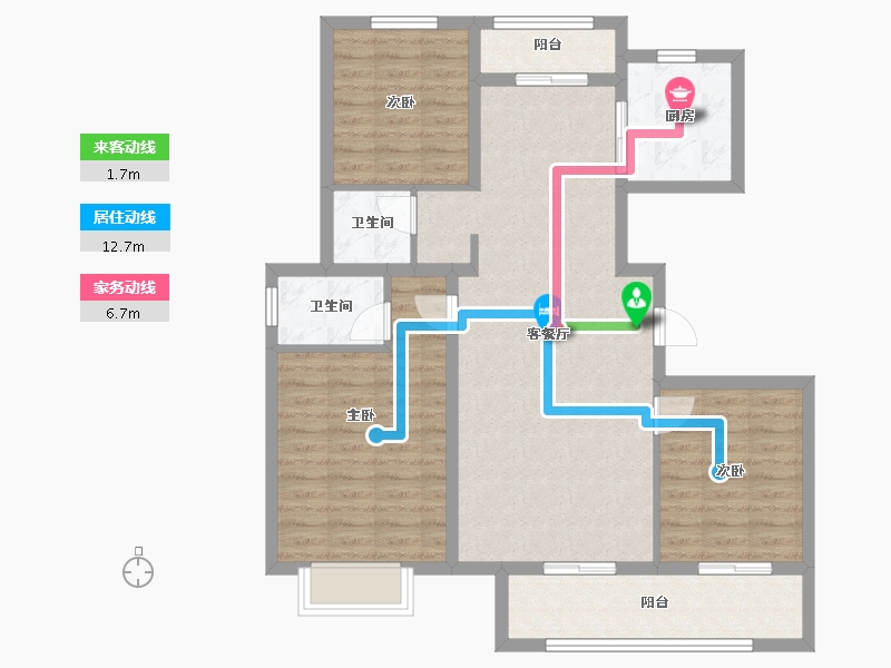 安徽省-马鞍山市-中梁时代江来-95.20-户型库-动静线