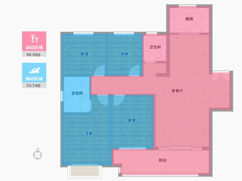 湖南省-长沙市-三一云湖-106.51-户型库-动静分区