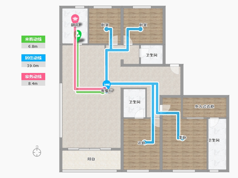 江苏省-南京市-奥体新城丹若园-168.00-户型库-动静线