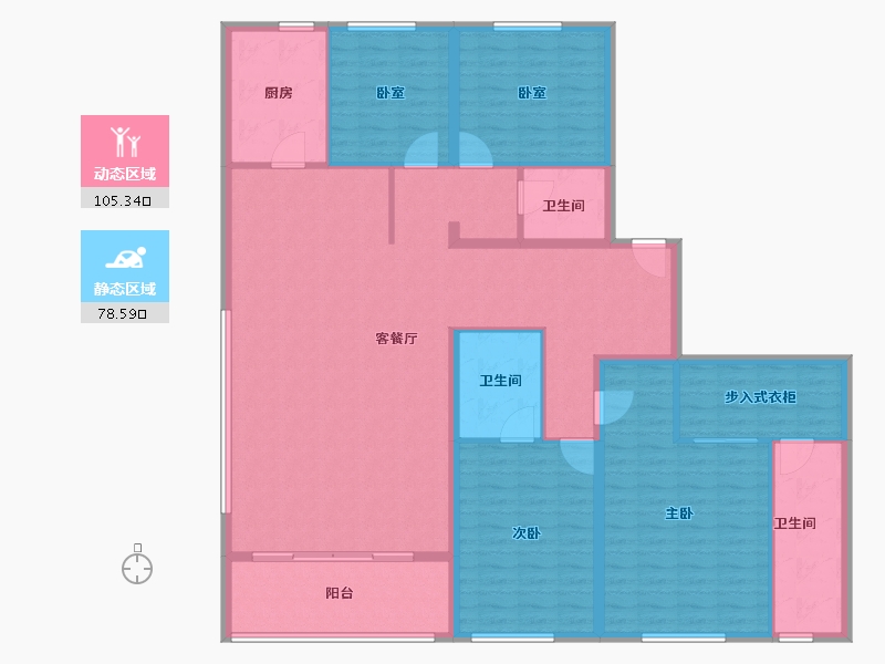 江苏省-南京市-奥体新城丹若园-168.00-户型库-动静分区