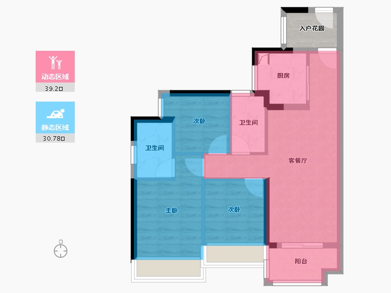 广东省-广州市-万科都会四季-70.00-户型库-动静分区