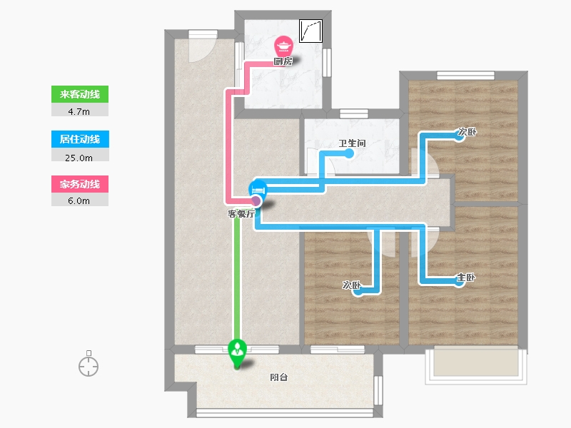 江苏省-镇江市-奥园·誉峰澜樾庭-76.80-户型库-动静线