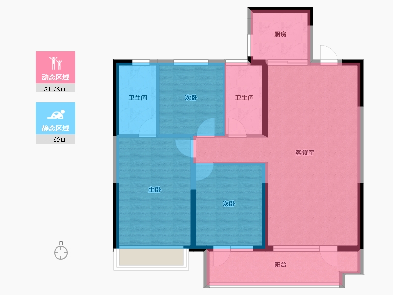 山东省-青岛市-瑞源·和苑-95.99-户型库-动静分区