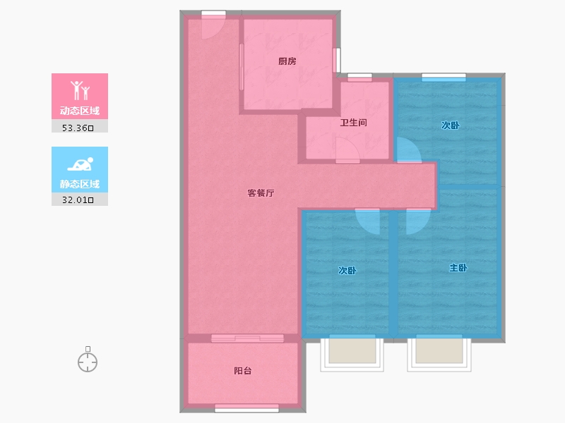 青海省-西宁市-联发悦春山-76.00-户型库-动静分区