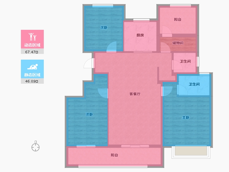 安徽省-马鞍山市-姑溪晓著-101.61-户型库-动静分区