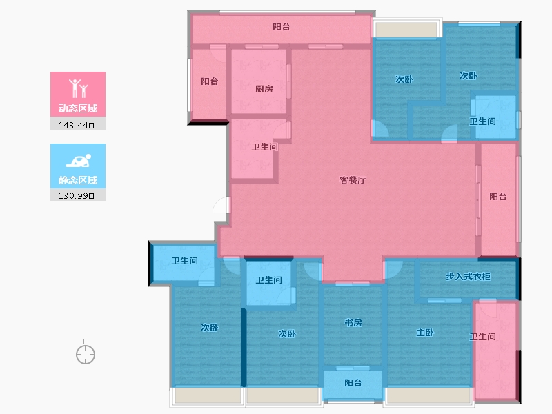 湖南省-长沙市-运达滨河广场-245.53-户型库-动静分区