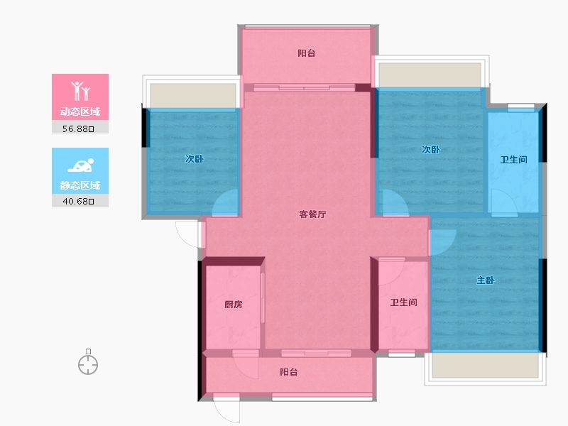 广东省-韶关市-南雄市-88.61-户型库-动静分区