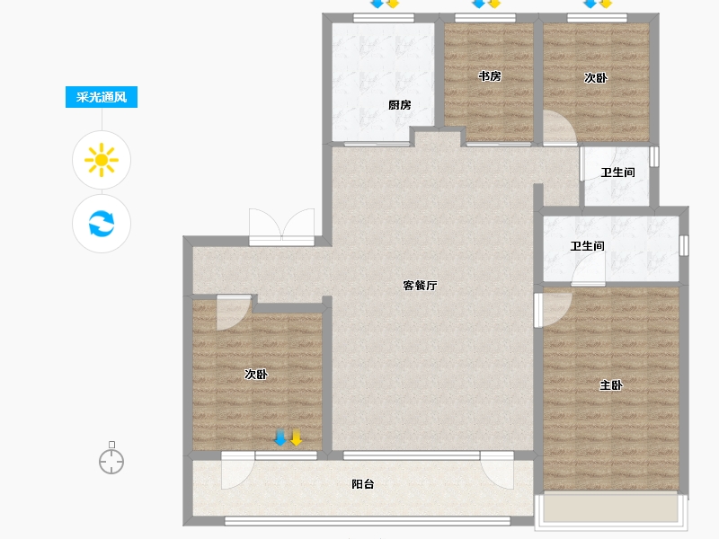 山东省-青岛市-森林公园-133.01-户型库-采光通风