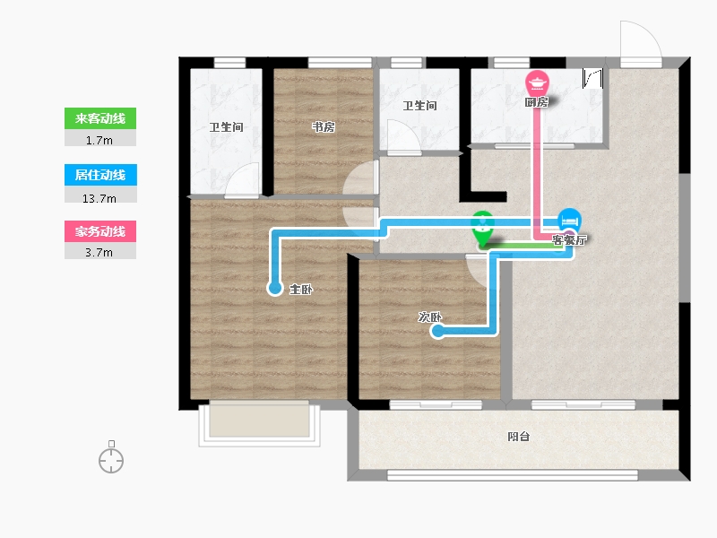 山东省-青岛市-金隅金玉府天空之镜-92.27-户型库-动静线