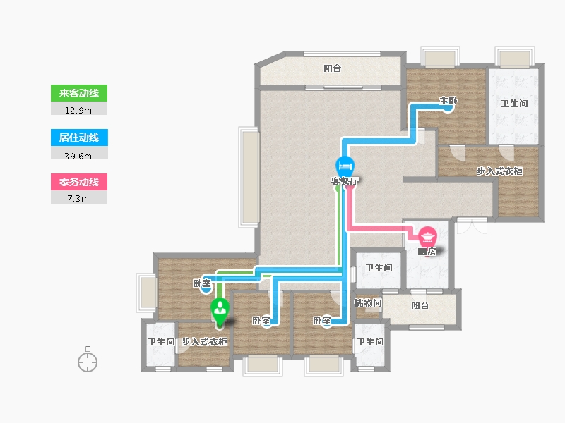 黑龙江省-鹤岗市-颐城栖湾里-188.87-户型库-动静线