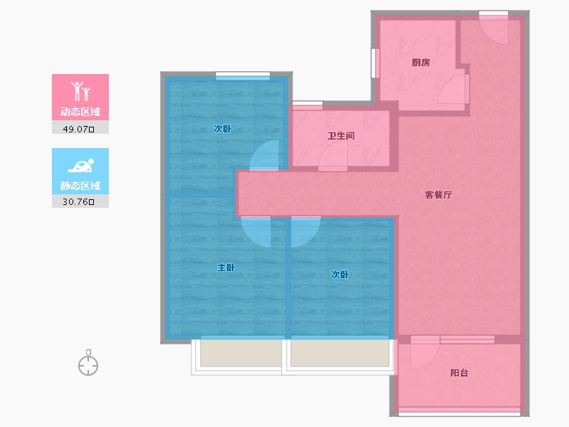 山东省-青岛市-融海·启城-71.00-户型库-动静分区