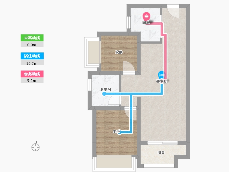 广东省-中山市-万科深业湾中新城-50.27-户型库-动静线