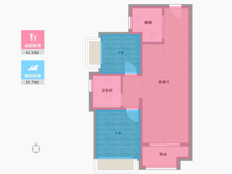 广东省-中山市-万科深业湾中新城-50.27-户型库-动静分区