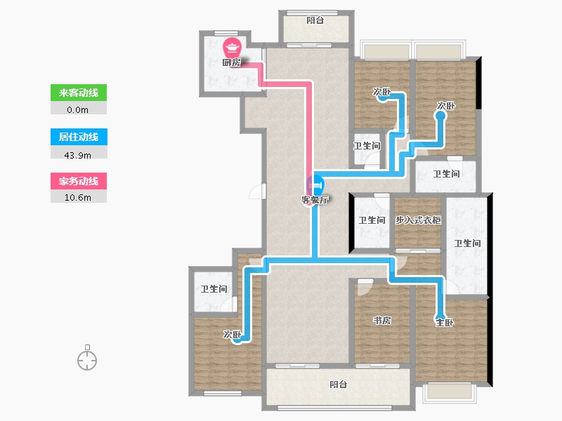 湖南省-长沙市-运达滨河广场-208.11-户型库-动静线