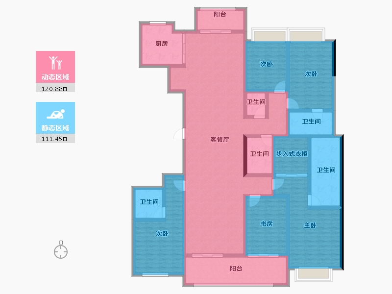 湖南省-长沙市-运达滨河广场-208.11-户型库-动静分区