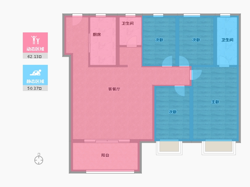 青海省-西宁市-联发悦春山-100.80-户型库-动静分区