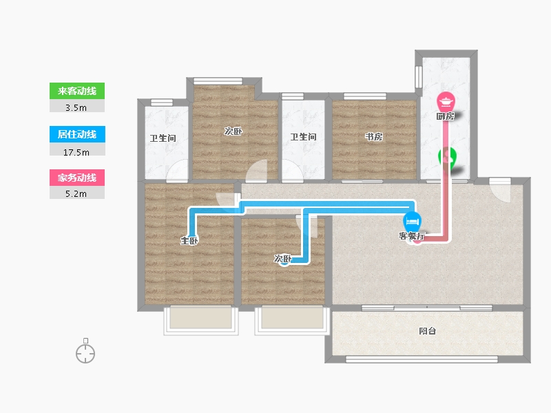 江苏省-南京市-颐居·华发颐和四季府-102.40-户型库-动静线