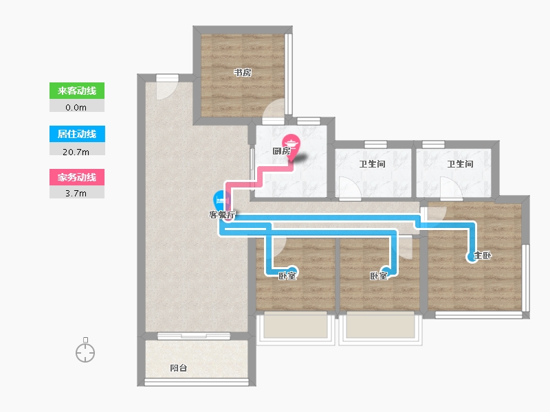 广东省-湛江市-铭鹏福璟-78.40-户型库-动静线