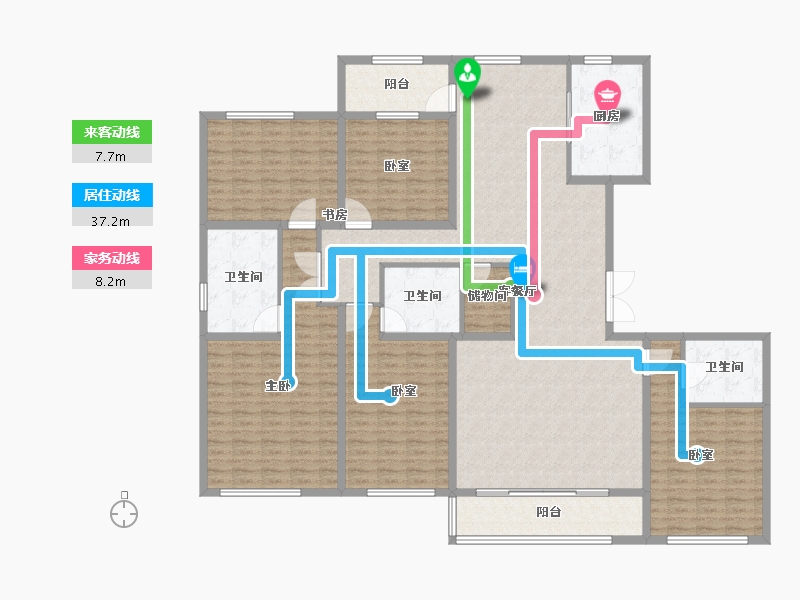 江苏省-南京市-奥体新城丹若园-212.01-户型库-动静线