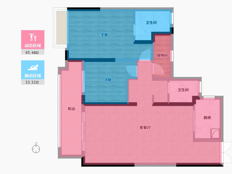 湖南省-衡阳市-常宁樾府-89.00-户型库-动静分区