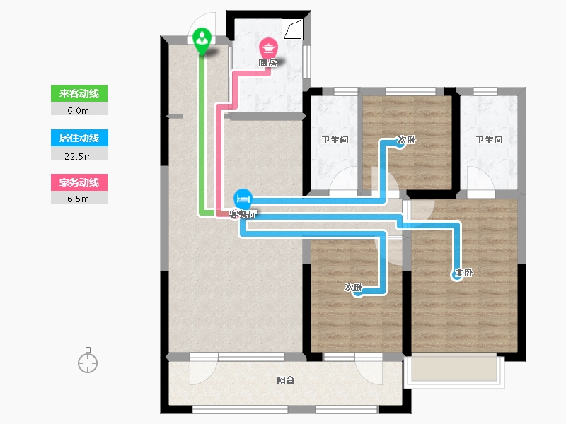 山东省-青岛市-青啤静澜山-94.78-户型库-动静线