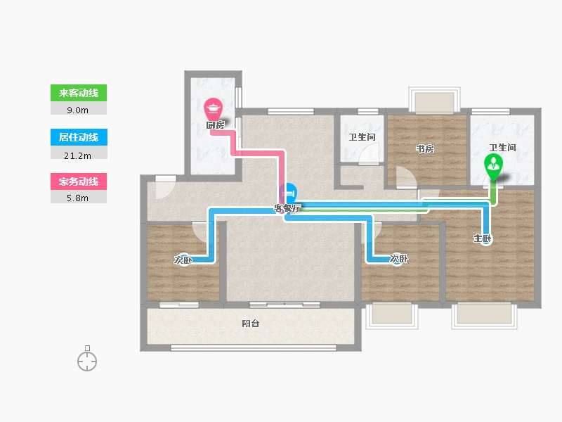 江苏省-南京市-颐居·华发颐和四季府-114.40-户型库-动静线