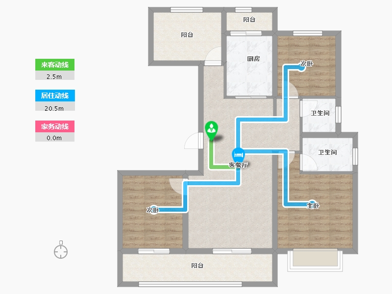 安徽省-马鞍山市-中梁时代江来-95.21-户型库-动静线