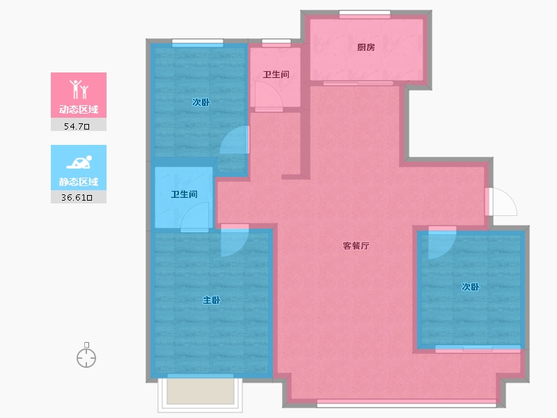 河北省-邢台市-内丘诚园-81.69-户型库-动静分区