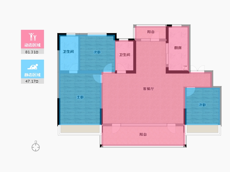 山东省-青岛市-国信溪地美岸-115.24-户型库-动静分区