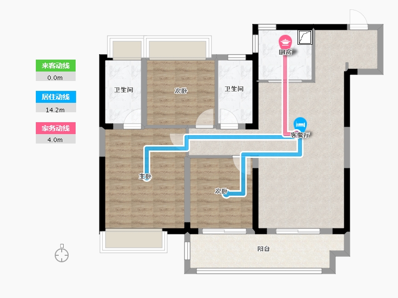 江苏省-镇江市-镇江金地·四季风华-92.00-户型库-动静线