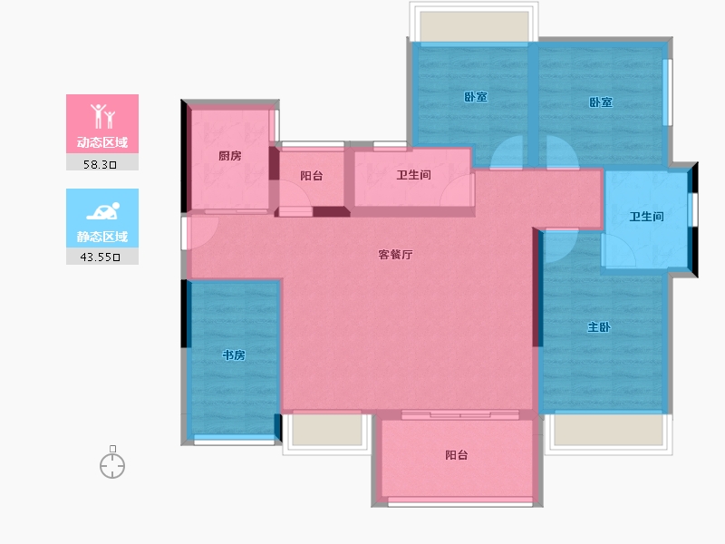 广东省-湛江市-瑞和府-91.00-户型库-动静分区