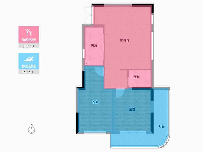 安徽省-黄山市-黄山桃李春风-69.53-户型库-动静分区