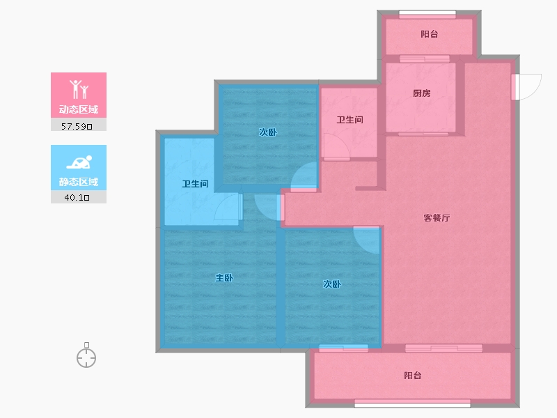 安徽省-马鞍山市-中梁时代江来-87.21-户型库-动静分区