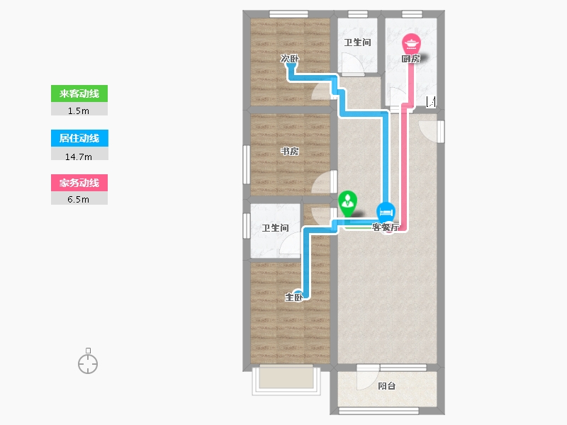 河北省-邢台市-邢台东城天骄-76.92-户型库-动静线