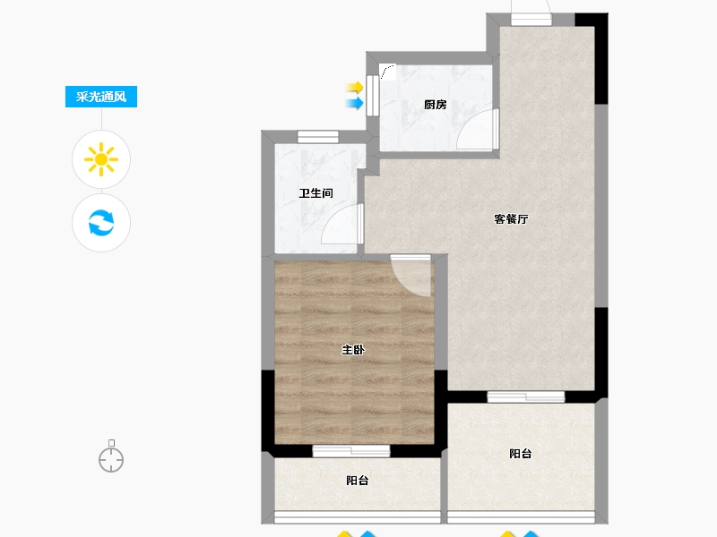 安徽省-黄山市-黄山桃李春风-48.80-户型库-采光通风