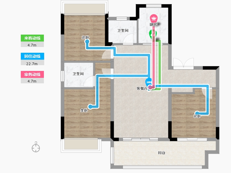 江苏省-镇江市-朱方·崇实里-94.41-户型库-动静线