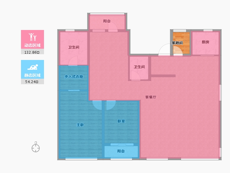 山东省-青岛市-海信松山居-176.00-户型库-动静分区