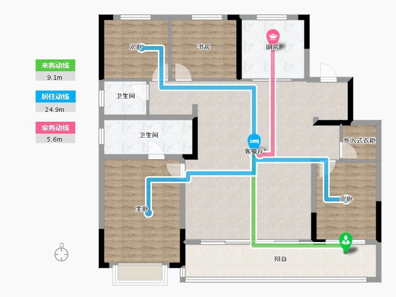 山东省-青岛市-锦绣华城·世家-138.11-户型库-动静线