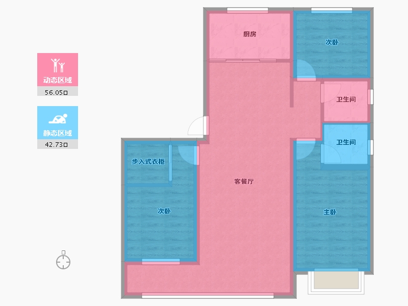 河北省-邢台市-内丘诚园-88.22-户型库-动静分区