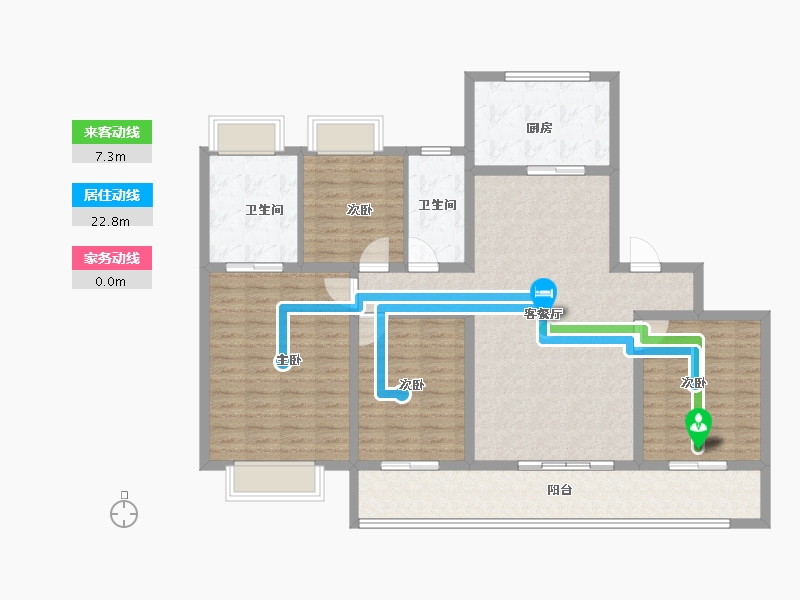 江苏省-南京市-星叶·栖悦湾-126.40-户型库-动静线