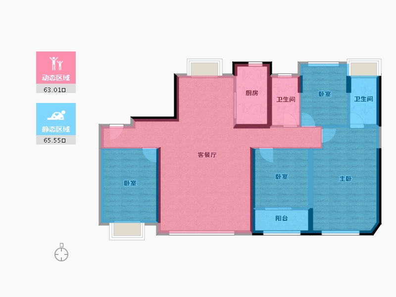 福建省-厦门市-保利国贸天琴-116.00-户型库-动静分区