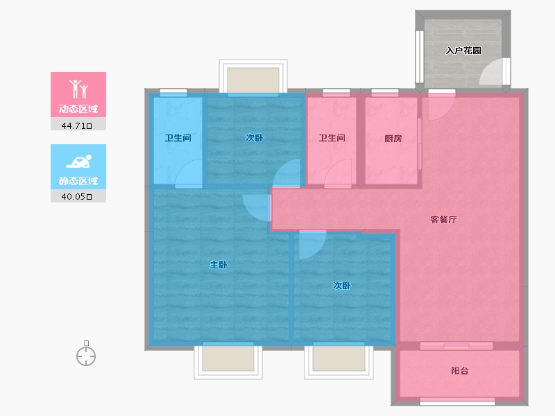 广东省-珠海市-实地紫藤公馆-81.08-户型库-动静分区