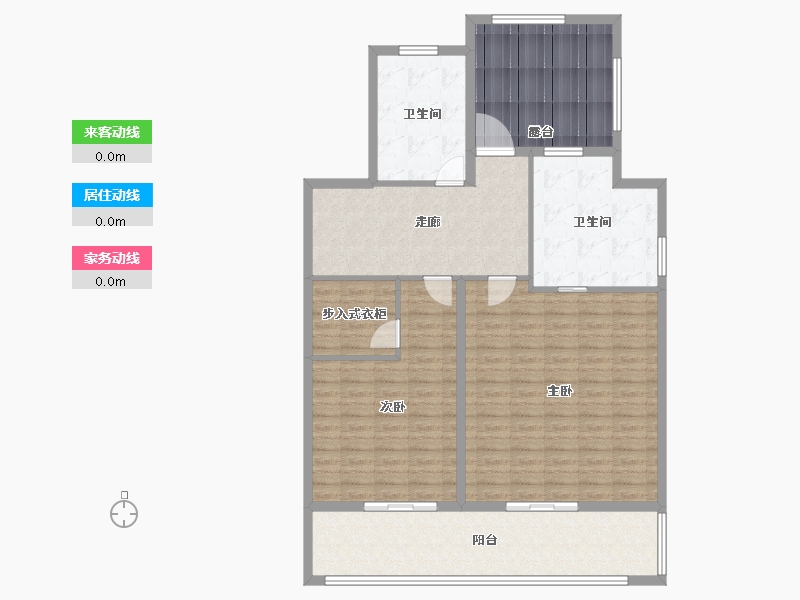 浙江省-绍兴市-万达建设春和璟明-128.00-户型库-动静线