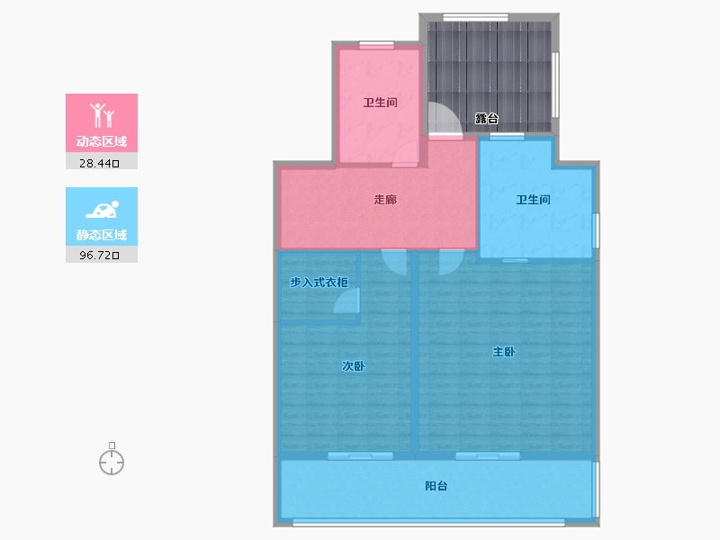 浙江省-绍兴市-万达建设春和璟明-128.00-户型库-动静分区