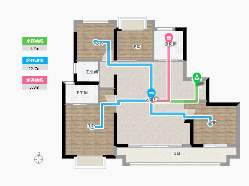 福建省-泉州市-保利隆恩和光尘樾-114.40-户型库-动静线