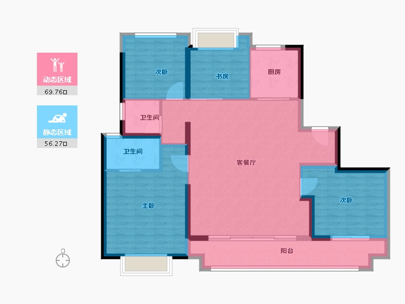 福建省-泉州市-保利隆恩和光尘樾-114.40-户型库-动静分区