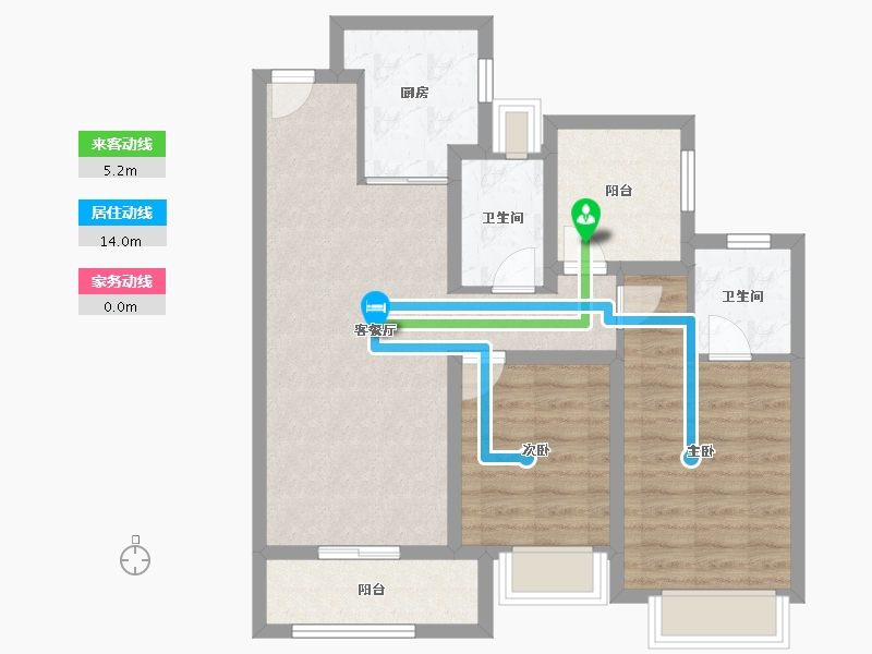 广东省-珠海市-方直西岸-76.01-户型库-动静线