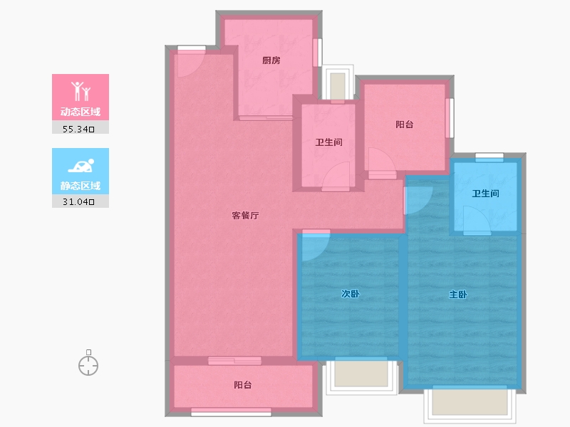 广东省-珠海市-方直西岸-76.01-户型库-动静分区